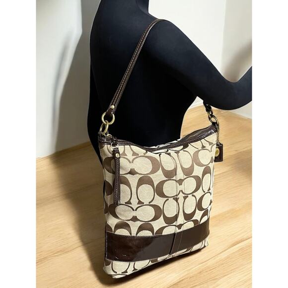 Y2K Coach 12824 Chelsea Signature Stripe Hobo Bag & Signature Long Wallet - Picture 11 of 16